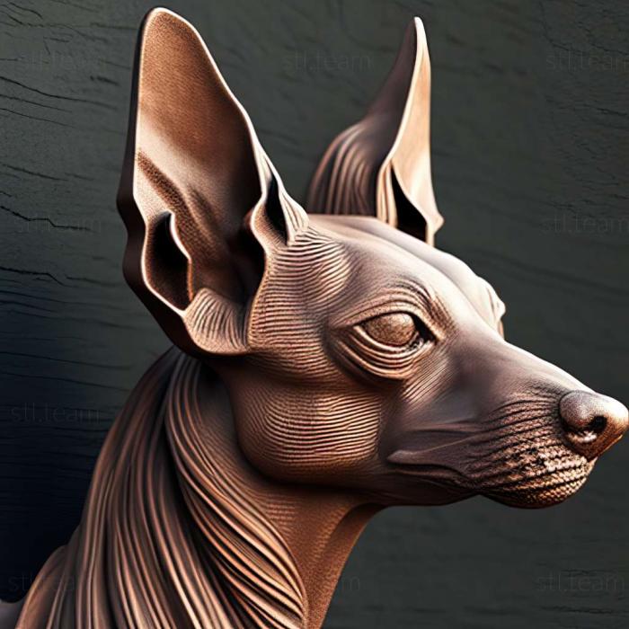 3D model Xoloitzcuintli dog (STL)